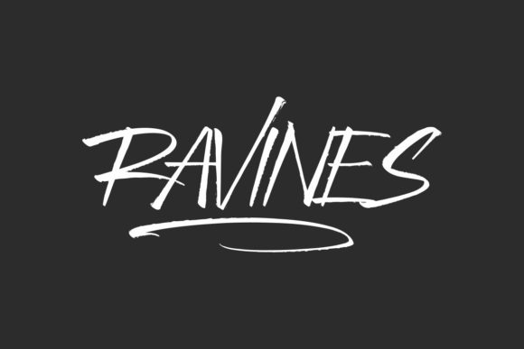 Ravines Font: A Brushed Display Typeface for Handmade Products