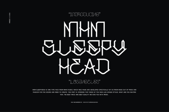 Sleepy Head Font: A Futuristic Display Typeface for Branding
