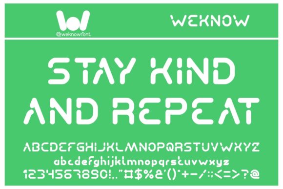 Stay Kind and Repeat: A Cool, Techno-Inspired Display Font for Bold Branding
