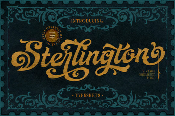 Sterlington Font: Victorian Charm for Handmade Labels
