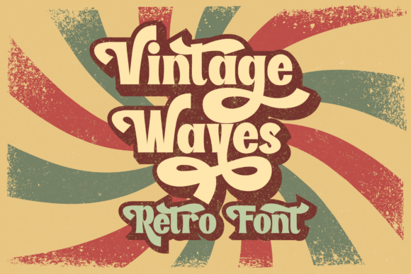 Vintage Waves Font: Retro Style for Digital Campaigns